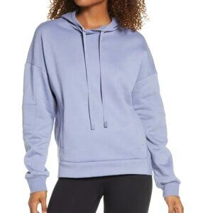 ALO YOGA Interval Microfleece Pullover Hoodie Blue Moon. Size M